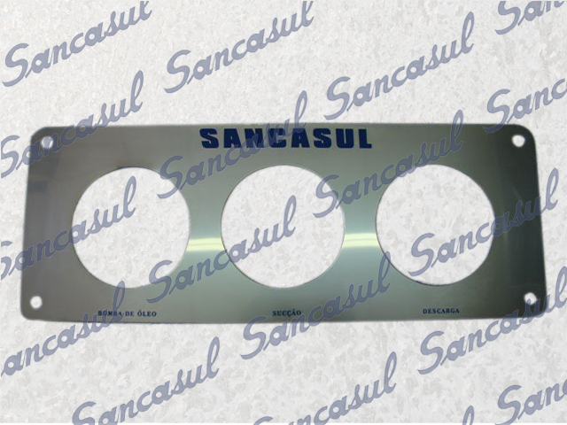 [PCMYCA000604] PRESSURE GAUGE PANEL - 3 HOLES - 4"