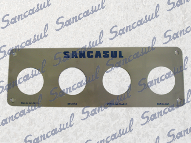 [PCMYCA000605] PRESSURE GAUGE PANEL - 4 HOLE - 2,5"