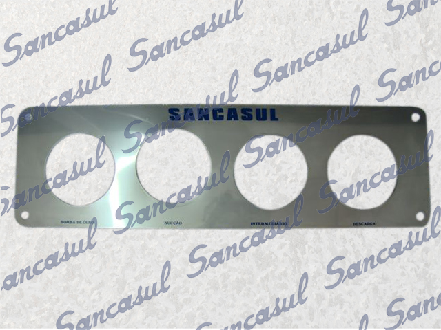 [PCMYCA000615] PRESSURE GAUGE PANEL - 4 HOLES -  4"