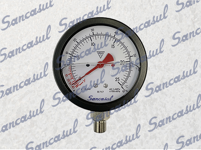 PRESSURE GAUGE R717 Ø100 MM TSMC 65/100